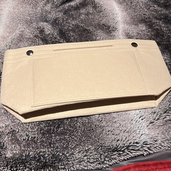 Fashion beige multi pocket felt  bag insert - Picture 4 of 7